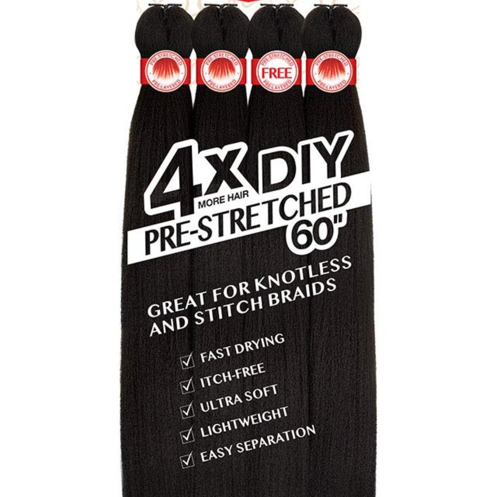 Outre X PRESSION TWISTED UP 4X DIY PRESTRETCHED BRAID 60 (4 Packs)